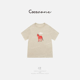 COCO ZONE 刘一一 夏季圆领短袖简约显瘦图案女式T恤 CD1A0681