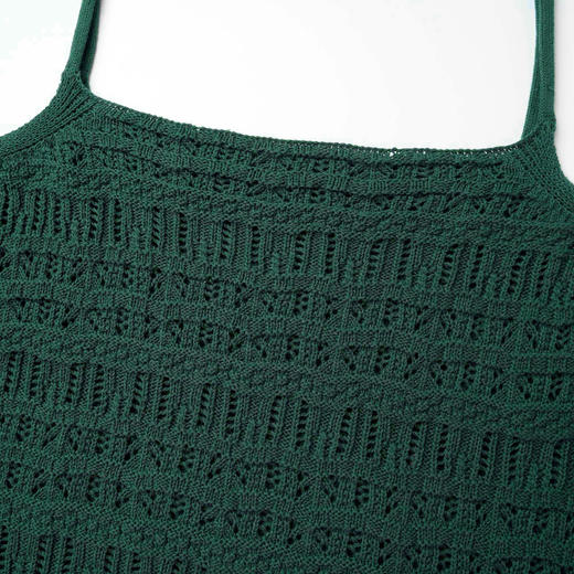 ROMI STUDIO “率性而为” 100%高捻棉7针挑孔针织吊带背心422A7006 商品图1