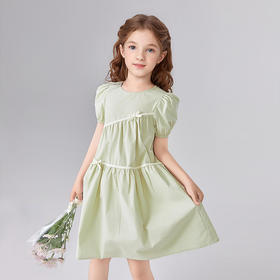 笛莎Deesha 童装女童连衣裙2025夏新款女童甜美芭蕾风立体蝴蝶结连衣裙