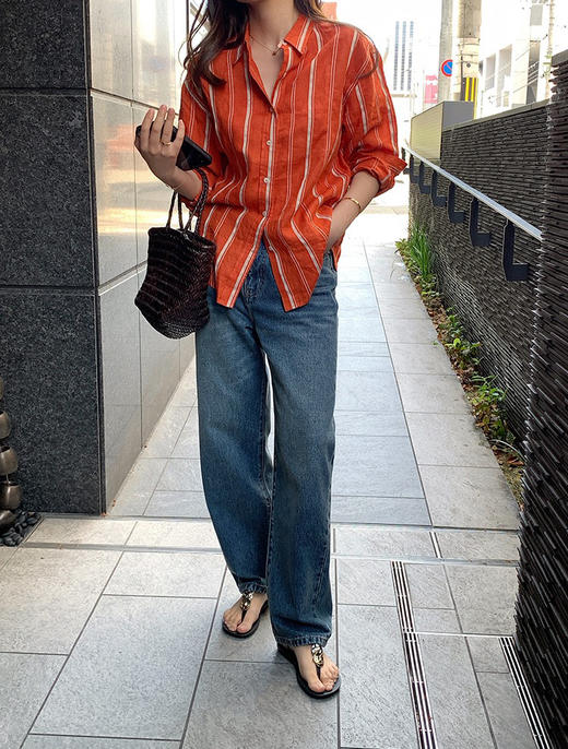 高端局春夏棉麻衬衫衬衣03111 商品图2