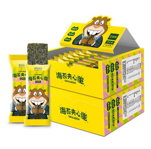 海狸先生芝麻海苔夹心脆片儿童即食休闲海味零食 商品图1