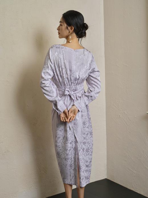 中式提花半裹式连衣裙FCF1DRS067 商品图11