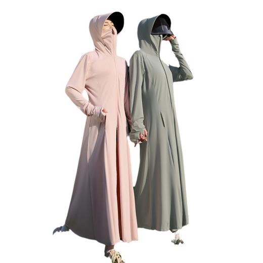 雀说长款黑胶防晒衣女夏季防紫外线新款冰丝透气薄罩衫全身防晒服AL62426 商品图4