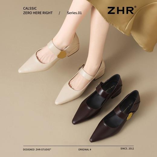 ZHR则则尖头玛丽珍鞋2025新款气质爆款法式单鞋高级女鞋一鞋两穿 商品图7