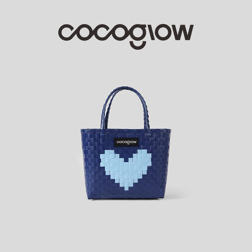 cocoglow 爱心系列/Icecream系列手提包手工工艺编织菜篮子中号 商品图2