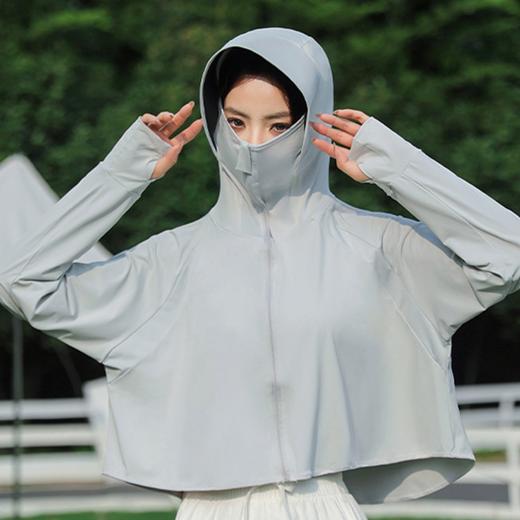 一件=6件 连帽防晒服山系防晒衣女冰丝upf50+夏季户外防紫外线长袖防晒衫 商品图1