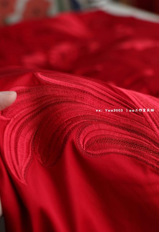 【高端婚庆】重工刺绣100支 新疆长绒棉 婚庆奢华大气四件套十件套 商品图4