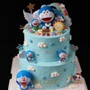 1027CAKE| 蓝色系 哆啦A梦主题 双层 商品缩略图0