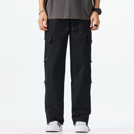 【加长款】【DQ】大依优型大码男装工装裤美式伞兵直筒休闲裤男宽松加长版长裤夏季新品 商品图1