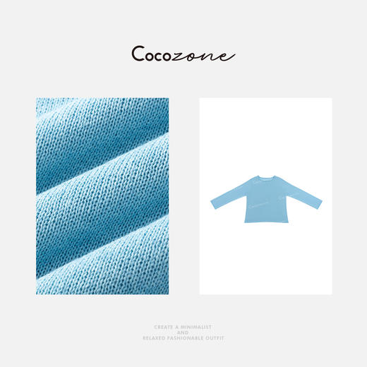 COCO ZONE 刘一一 通勤极简复古长袖圆领套头毛针织衫CD2A0726 商品图2