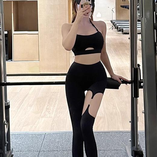 跃牌【洛水之神系列】金属镂空性感瑜伽健身高腰提臀高弹训练瑜伽长裤K745 商品图0