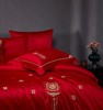 【高端婚庆】 双喜刺绣80支新疆长绒棉 婚礼四件套 商品缩略图2