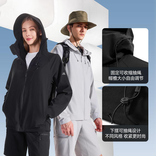 混知推荐 薄外套【原纱防晒 轻薄高弹】素湃凉感防晒云感夹克 男女同款 防泼水防污 原纱凉感 C3523 商品图2