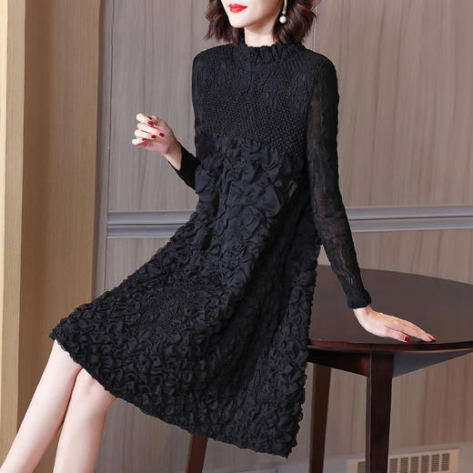 高端刺绣中老年妈妈装小个子大码女装裙子HR-XLS1061 商品图3