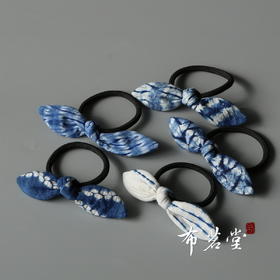 扎染蝴蝶结头花