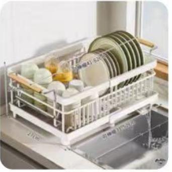 不锈钢伸缩碗碟架1*1个 商品图0