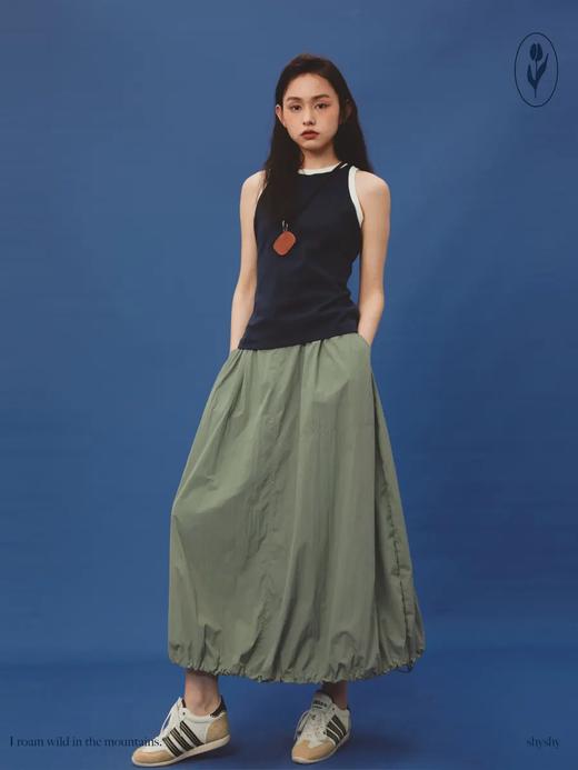 shyshystill/shy202306009/超轻薄收绳可调节工装长裙 商品图3