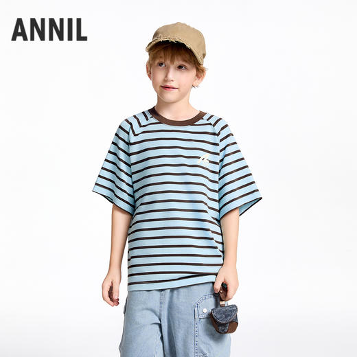 【实体店同款】男童圆领短袖针织衫夏季新款安奈儿童装AB521638 商品图0