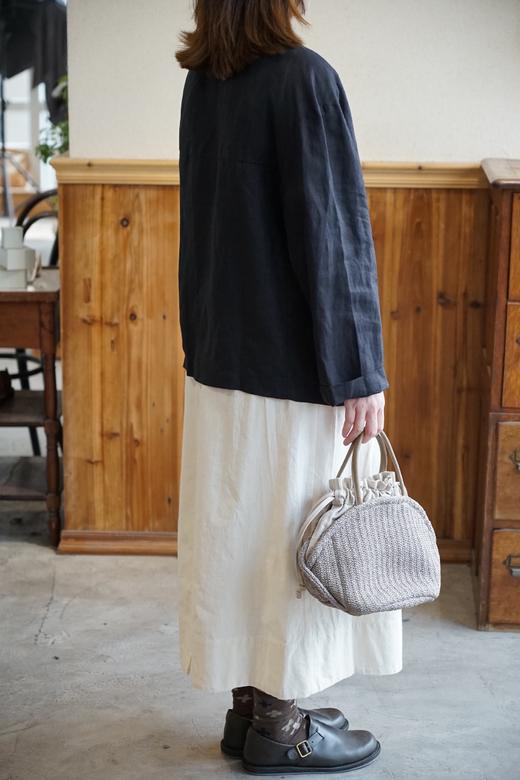 elsa esturgie 米白后开叉半身裙 商品图7