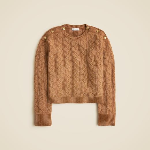 好折！Jcrew 超柔软纱线纽扣粗针织毛衣 商品图2