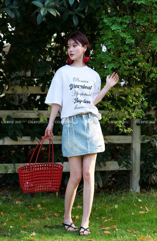 【门店同款】ENJOY夏季都市漫游贝壳字母T恤 162253001 商品图0