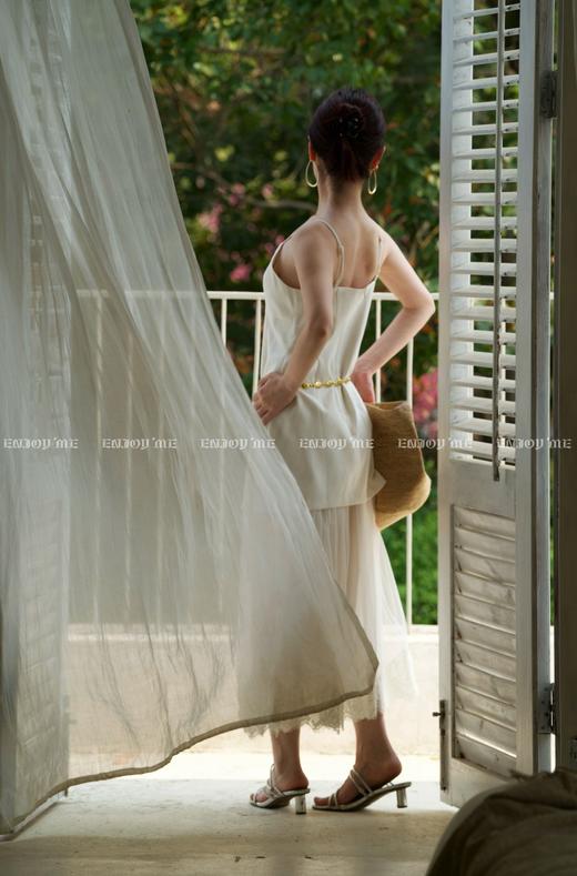 【门店同款】ENJOY夏季“悠然之境”网纱拼接吊带裙 162199403 商品图5