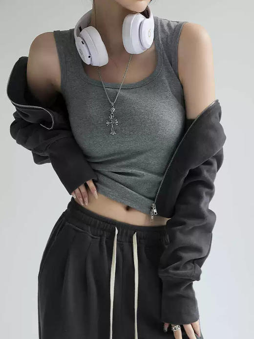 裁缝学苑AQ437吊带背心纸样女装内搭外穿遮副乳打底方领上衣样板图纸 商品图3