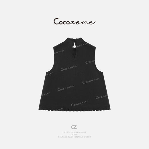 COCO ZONE 刘一一 【100亚麻】木耳边气质无袖背心CD2A0741 商品图1