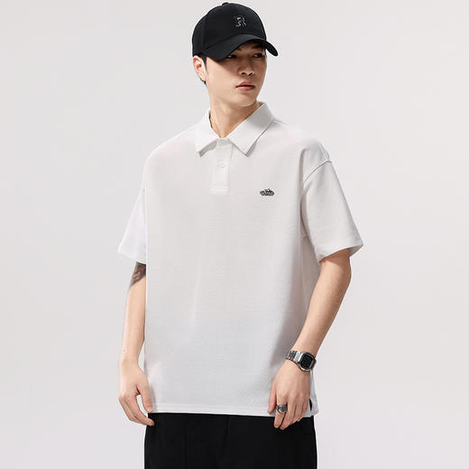 【DQ】大依优型大码男装短袖polo衫休闲简约宽松加大码百搭翻领上衣夏季新品男士半袖 商品图2