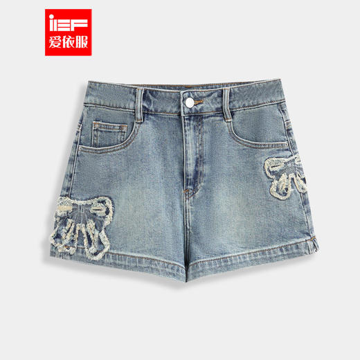 IEF/爱依服2025夏季 美式甜酷个性辣妹气质设计感百搭牛仔短裤N41977- 商品图0