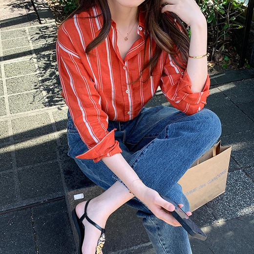 高端局春夏棉麻衬衫衬衣03111 商品图4