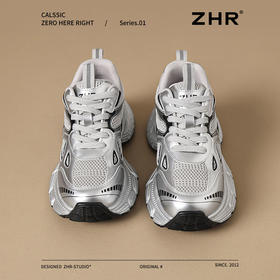 ZHR厚底增高老爹鞋女5cm春季新款透气网面运动鞋百搭轻便休闲鞋女