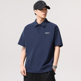 【DQ】大依优型大码男装珠地棉短袖polo衫休闲简约宽松百搭翻领上衣夏季新品半袖男士