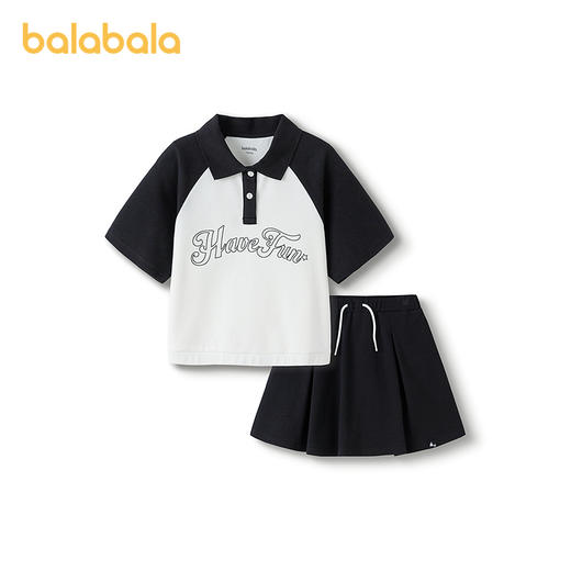 巴拉巴拉童装儿童短袖套装女童2025夏款半身裙两件套 商品图4