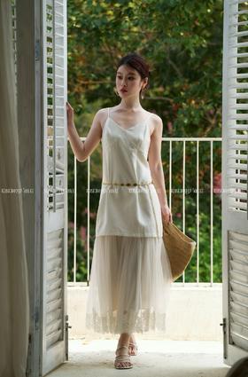 【门店同款】ENJOY夏季“悠然之境”网纱拼接吊带裙 162199403