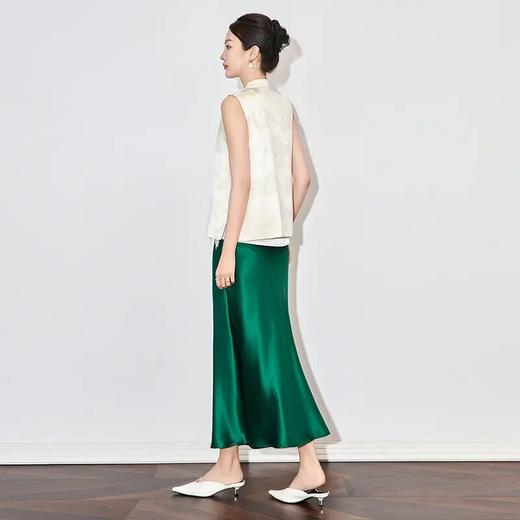 【高货wl】全新升级【铂金会员330/天猫449/差价119】(12008) 洛诗琳新中式禅意别致高级感上衣女春提花真丝马甲外套 商品图1