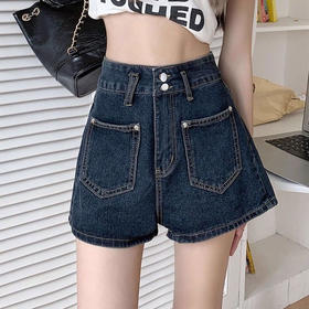 【GZ】无忧购韩系ins风高腰显瘦辣妹牛仔短裤2507（截单后7天发货)