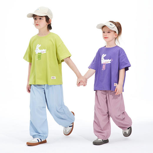 植木童装男童女童裤子2025夏季新款中大童软壳伞兵裤儿童防蚊裤25K013194 商品图2