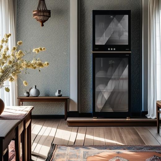 万宝380升消毒柜双门黑色580*480*1610 商品图1