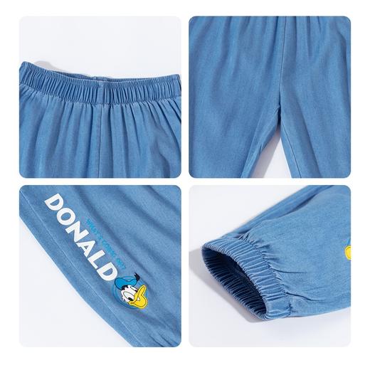 迪士尼2025春夏新款男童天丝软牛仔裤轻薄透气莱赛尔防蚊裤休闲长裤ZD2EK012 商品图8