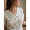 OLrain欧芮儿白色法式镂空毛针织套头衫夏季2025新款别致显瘦上衣 商品缩略图2