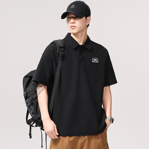 【DQ】大依优型大码男装短袖polo衫潮牌休闲商务宽松加大码百搭印花上衣夏季新品男士 商品图2