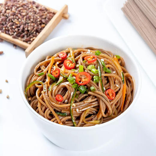 【舌里甄选】七年五季荞麦面无蔗糖0脂肪低黑麦面条全麦粗粮芥麦挂面主食干粮 商品图1