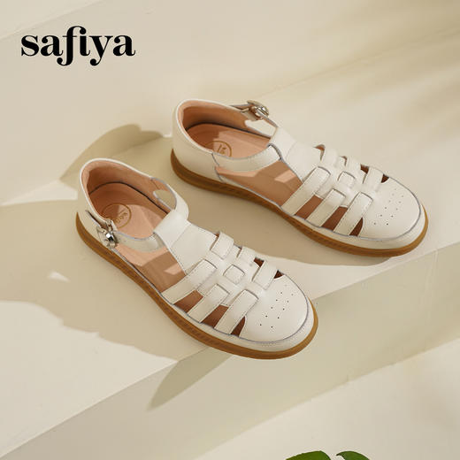 Safiya/索菲娅2025夏季镂空编织懒人外穿凉鞋SFD2115189 商品图5