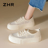 ZHR则则网面小白鞋透气饼干鞋2024夏季新款厚底舒适百搭休闲布鞋 商品缩略图6