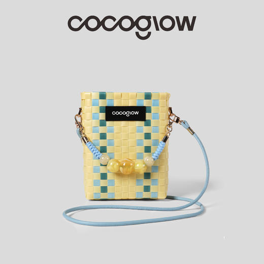cocoglow·奶油黄系列手工编织包女士迷你托特包斜挎包女包泰国菜篮子包包 商品图0