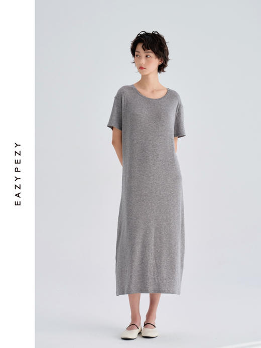 天丝羊毛极简T恤懒人登机连衣裙 商品图0