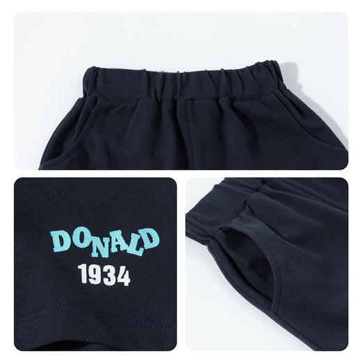 迪士尼25夏新款凉感短袖T恤短裤套装撞色宽松透气运动休闲跑步两件套ZD2ET032 商品图8