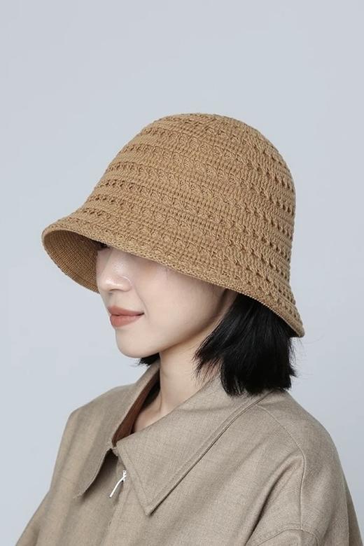 Say Something 双面用百搭卡其色编织渔夫帽 21259 商品图1