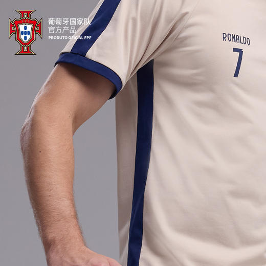 【官方正版】葡萄牙国家队 | 春夏白色印号拼色圆领T恤舒适透气 商品图3